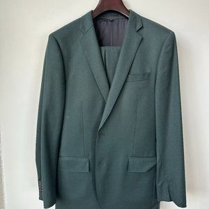 J Crew Ludlow Suit - Dark Hunter Green Flannel - 40R